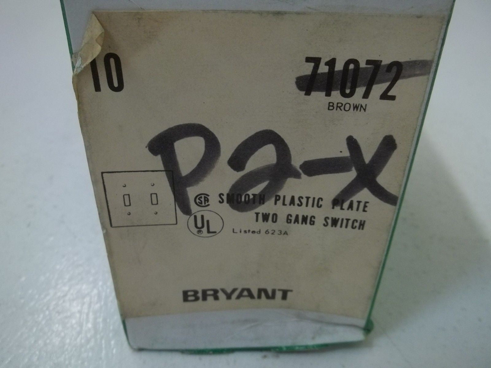 LOT OF 10 BRYANT 71072 TWO GANG SWITCH (BROWN) *NEW IN BOX*