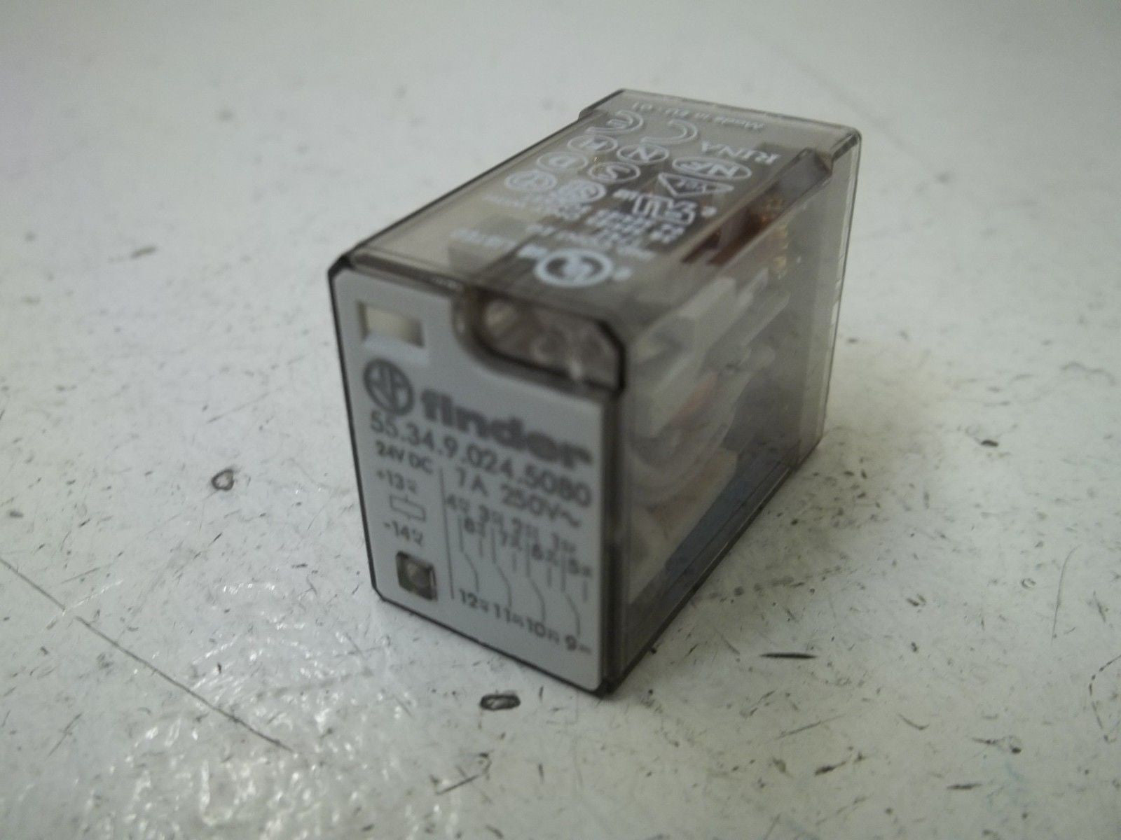 LOT OF 10 FINDER 55.34.9.024.5080 RELAY 7A-250V 24V DC *NEW IN BOX*