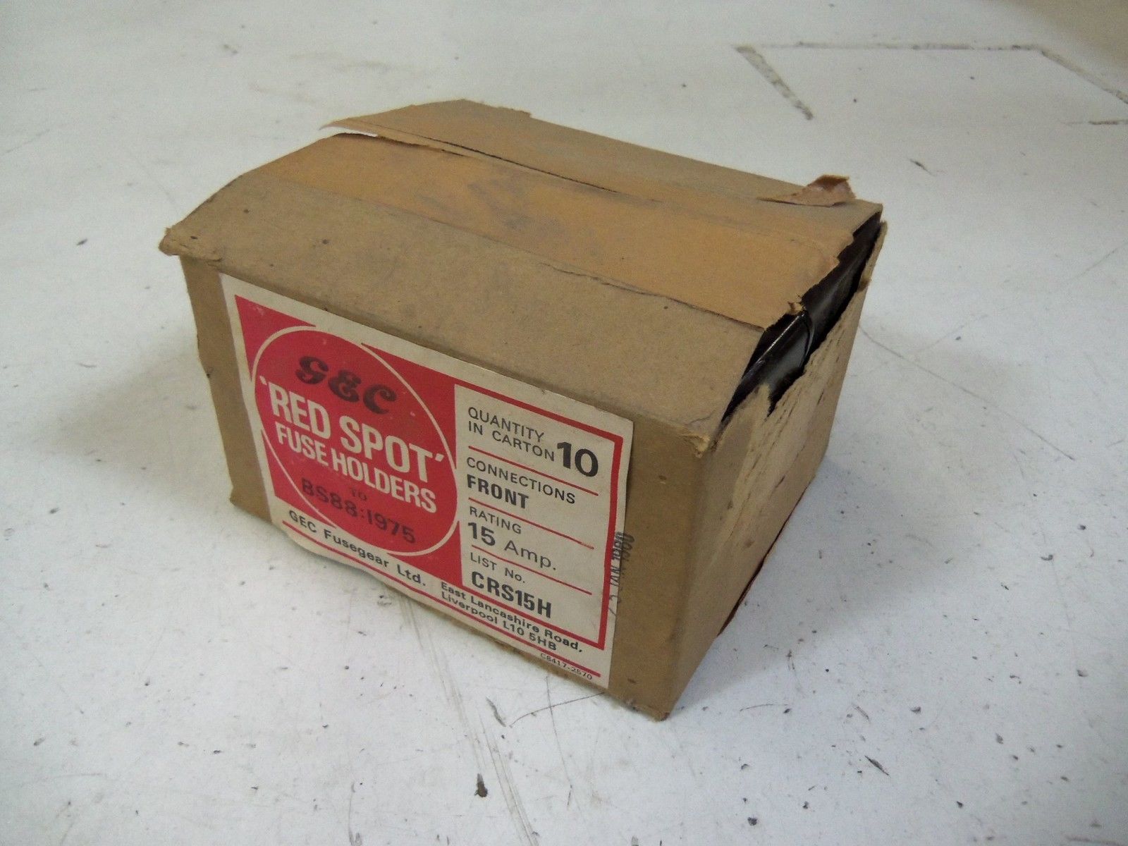 LOT OF 10 GEC RED SPOT FUSE HOLDER  CRS15H *NEW IN BOX*