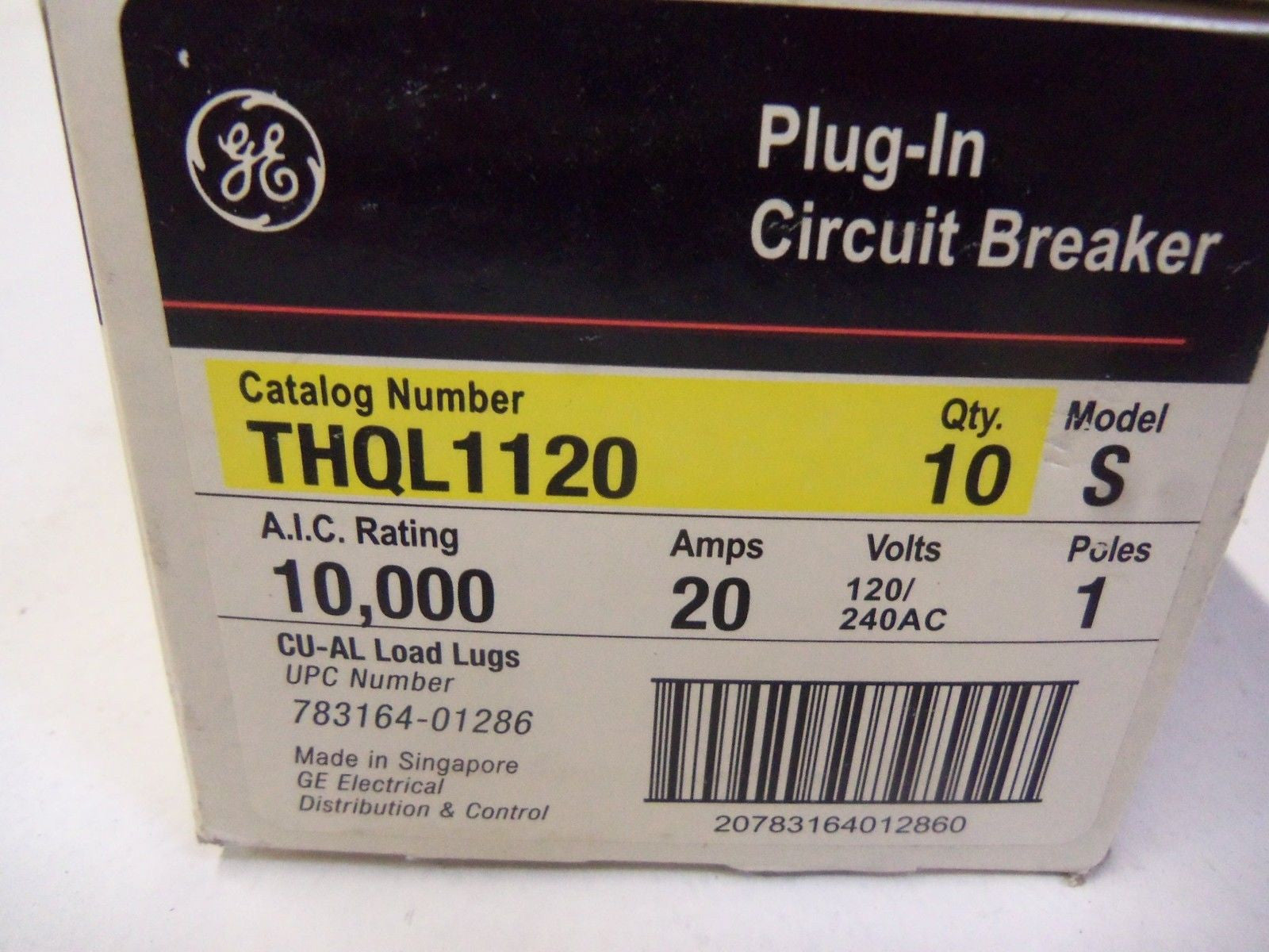 LOT OF 10 GENERAL ELECTRIC CIRCUIT BREAKER THQL1120 *NEW IN BOX*