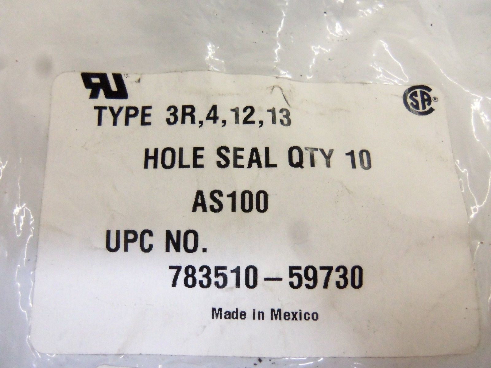 HOFFMAN AS100 HOLE SEAL (PK OF 10) *NEW IN FACTORY BAG*