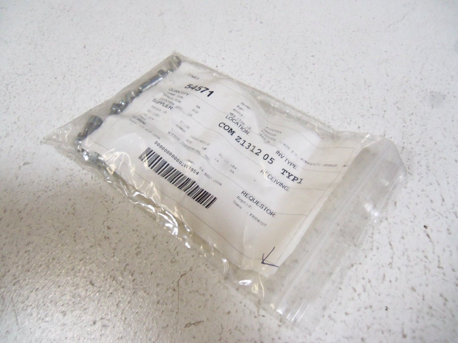 LOT OF 10 HYDRAULIC GREASE FITTING 1/8 IN PT 1607-B *NEW NO BOX*