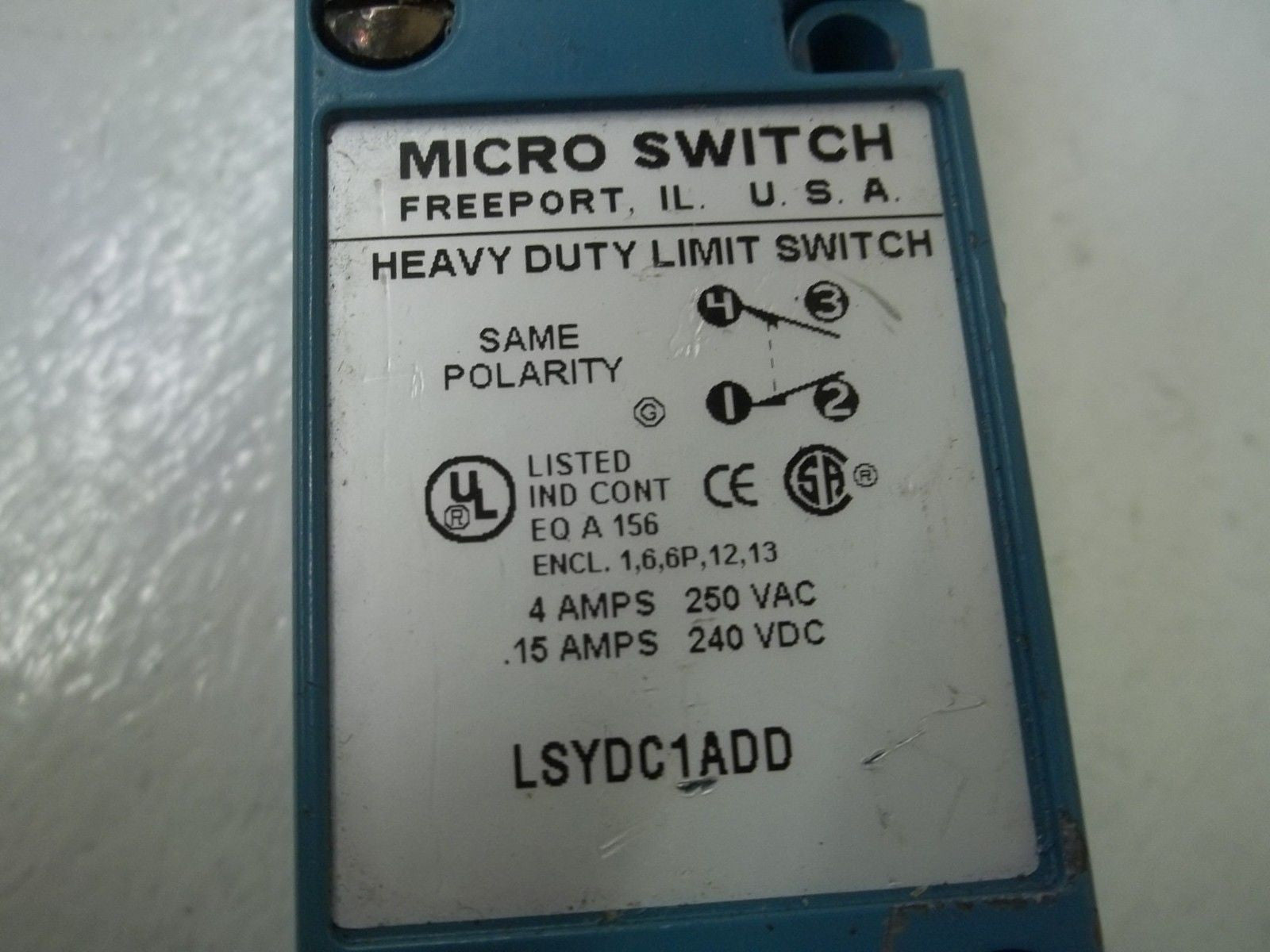 MICROSWITCH LSYDC1ADD *USED*