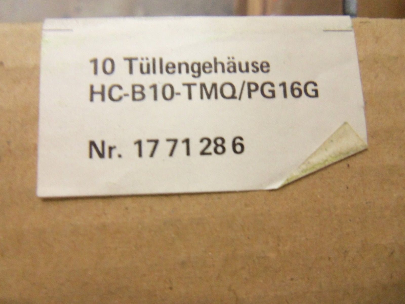 LOT OF 10 PHOENIX CONTACT HC-B10-TMQ/PG16G HEAVYCON HOOD *NEW IN BOX*