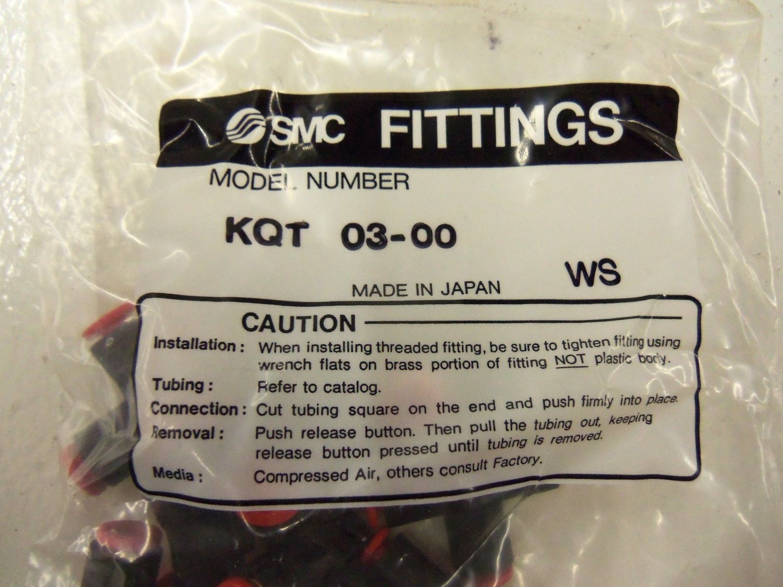 LOT OF 10 SMC KQT03-00 *NEW FACTORY BAG*