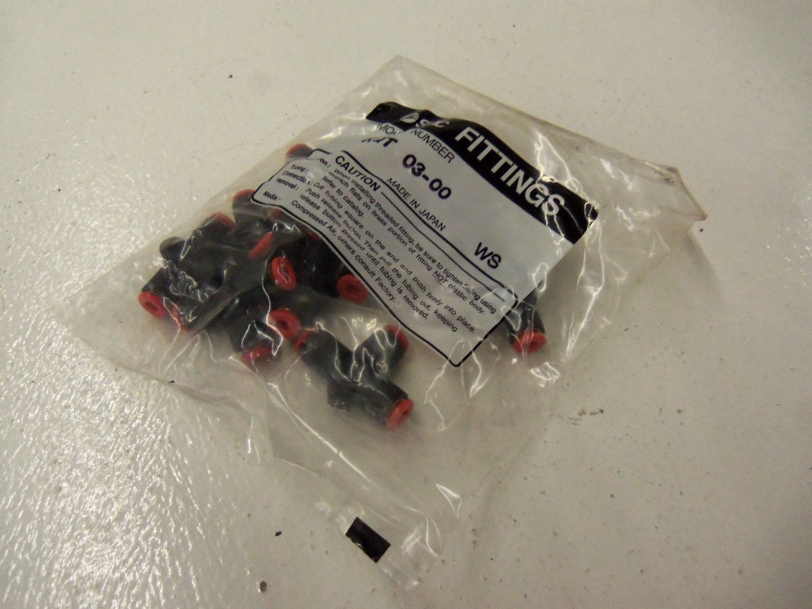 LOT OF 10 SMC KQT03-00 *NEW FACTORY BAG*