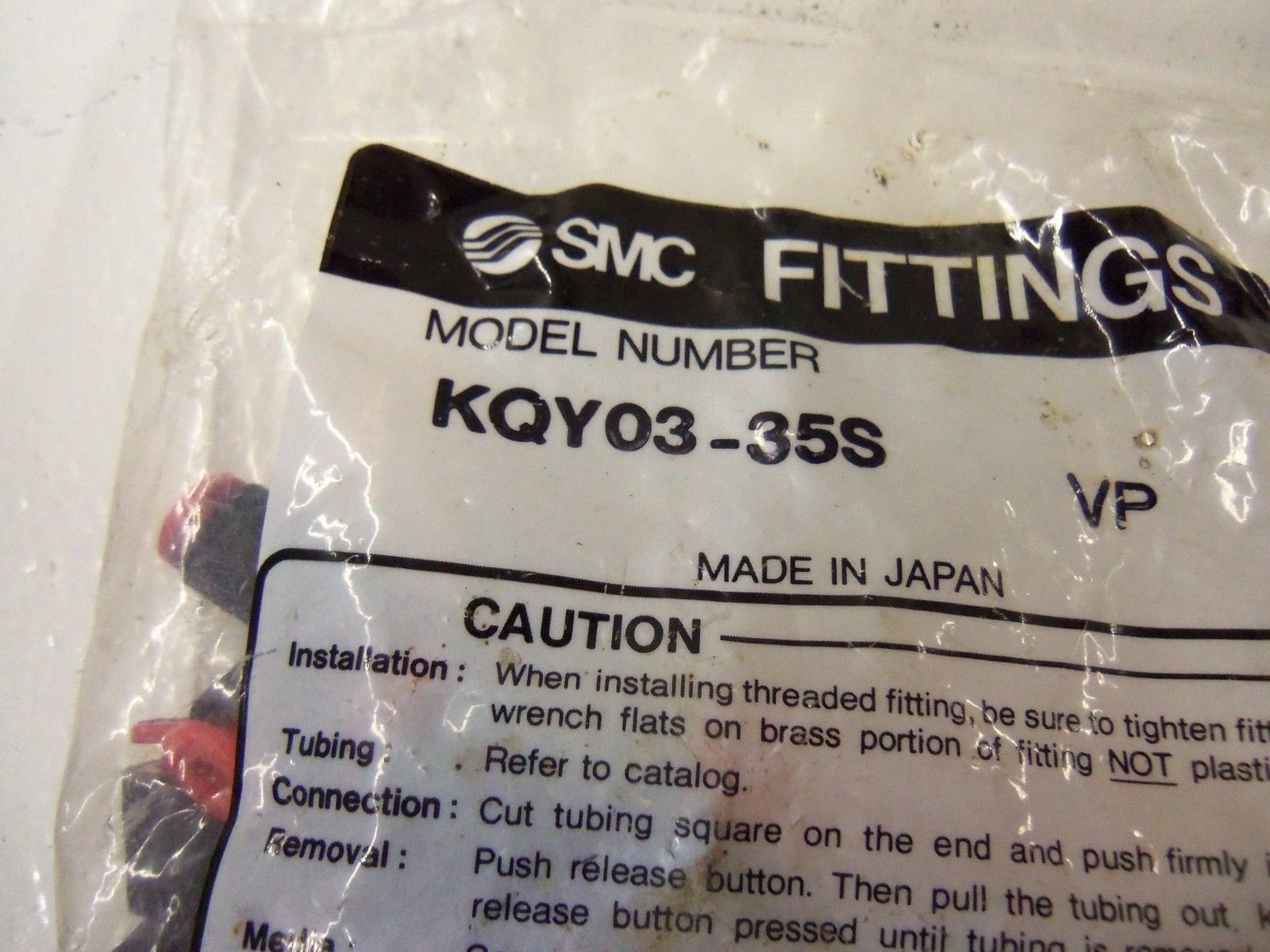 LOT OF 10 SMC KQY03-35S *NEW FACTORY BAG*
