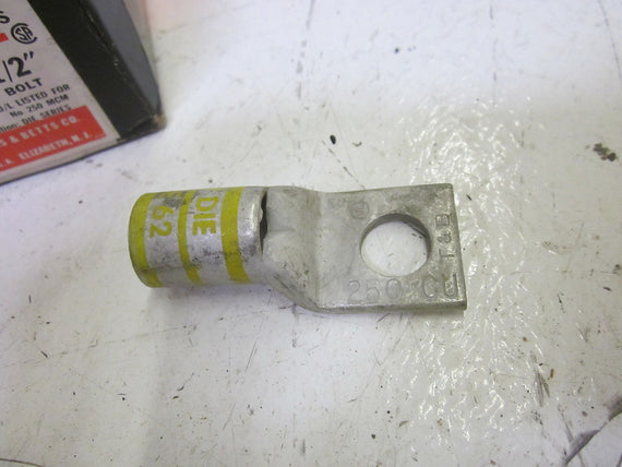 LOT OF 10 THOMAS & BETTS 54113 COMPRESSION CONNECTORS 1/2" BOLT *NEW IN BOX*