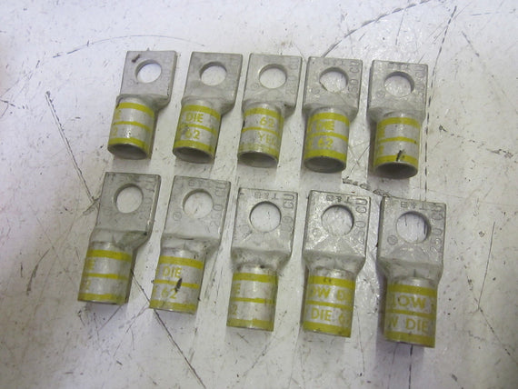 LOT OF 10 THOMAS & BETTS 54113 COMPRESSION CONNECTORS 1/2" BOLT *NEW IN BOX*