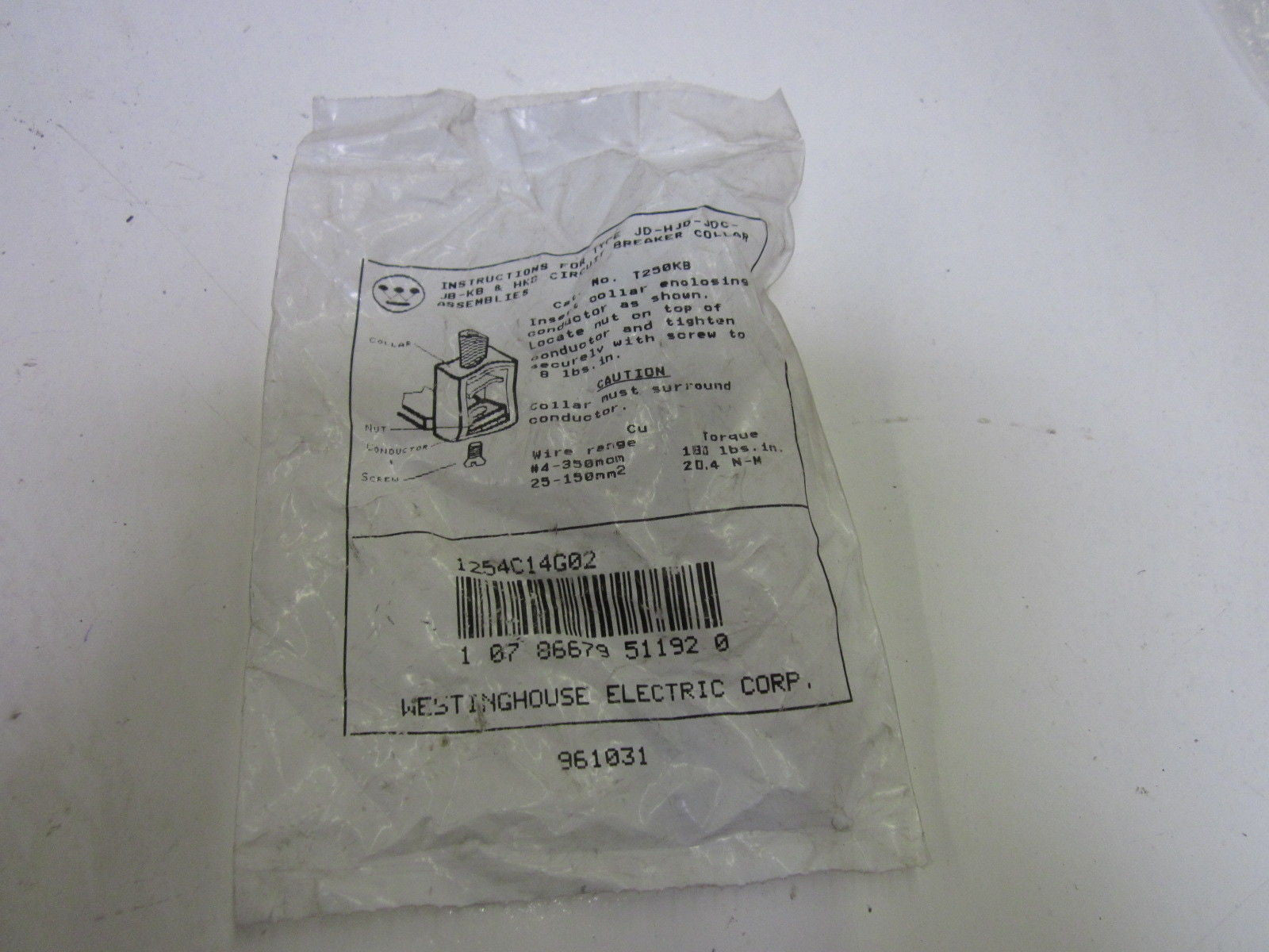 LOT OF 11 WESTINGHOUSE 1254C14G02 *NEW IN A FACTORY BAG*