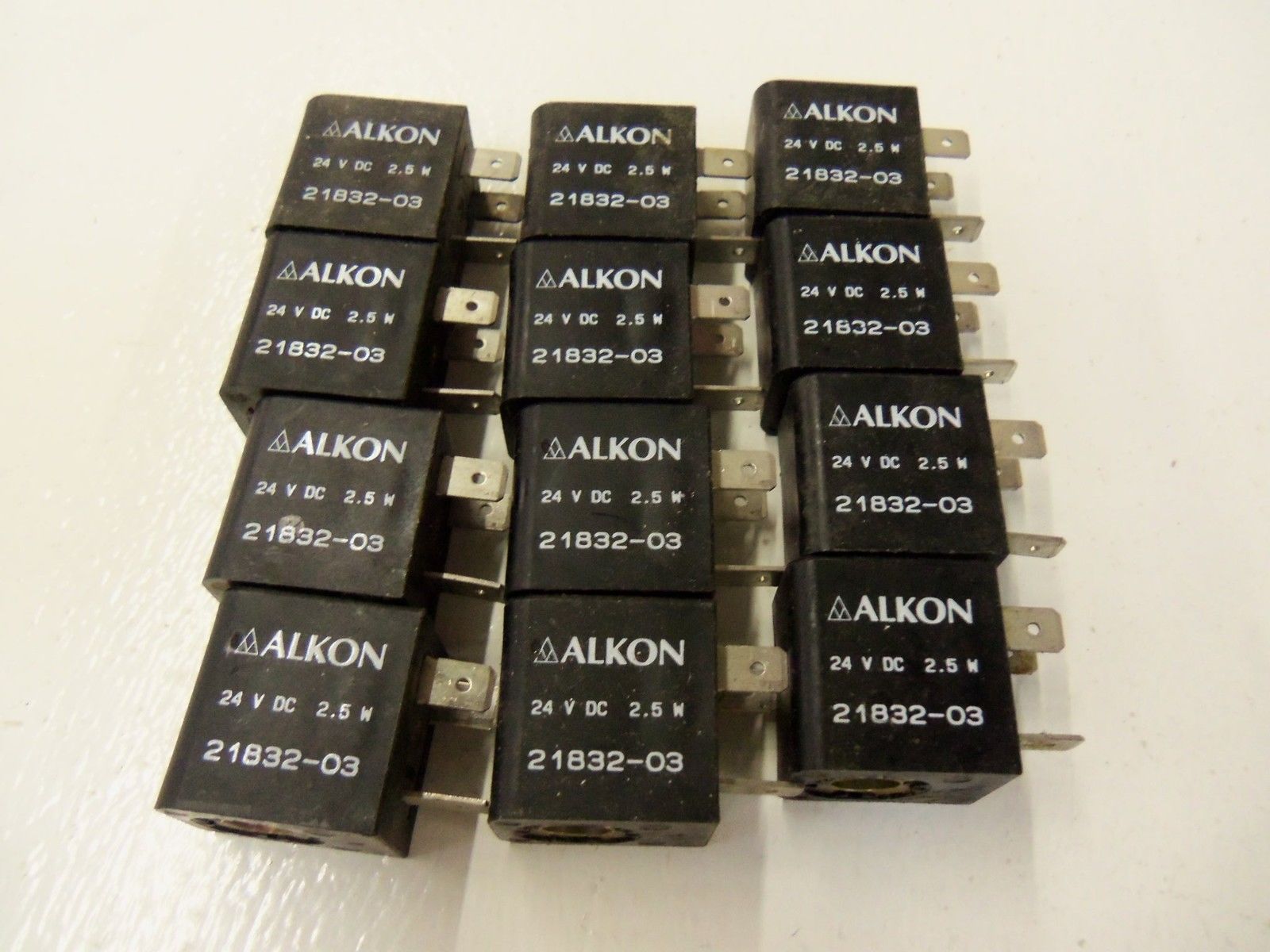 LOT OF 12 ALKON 21832-03 24V *USED*