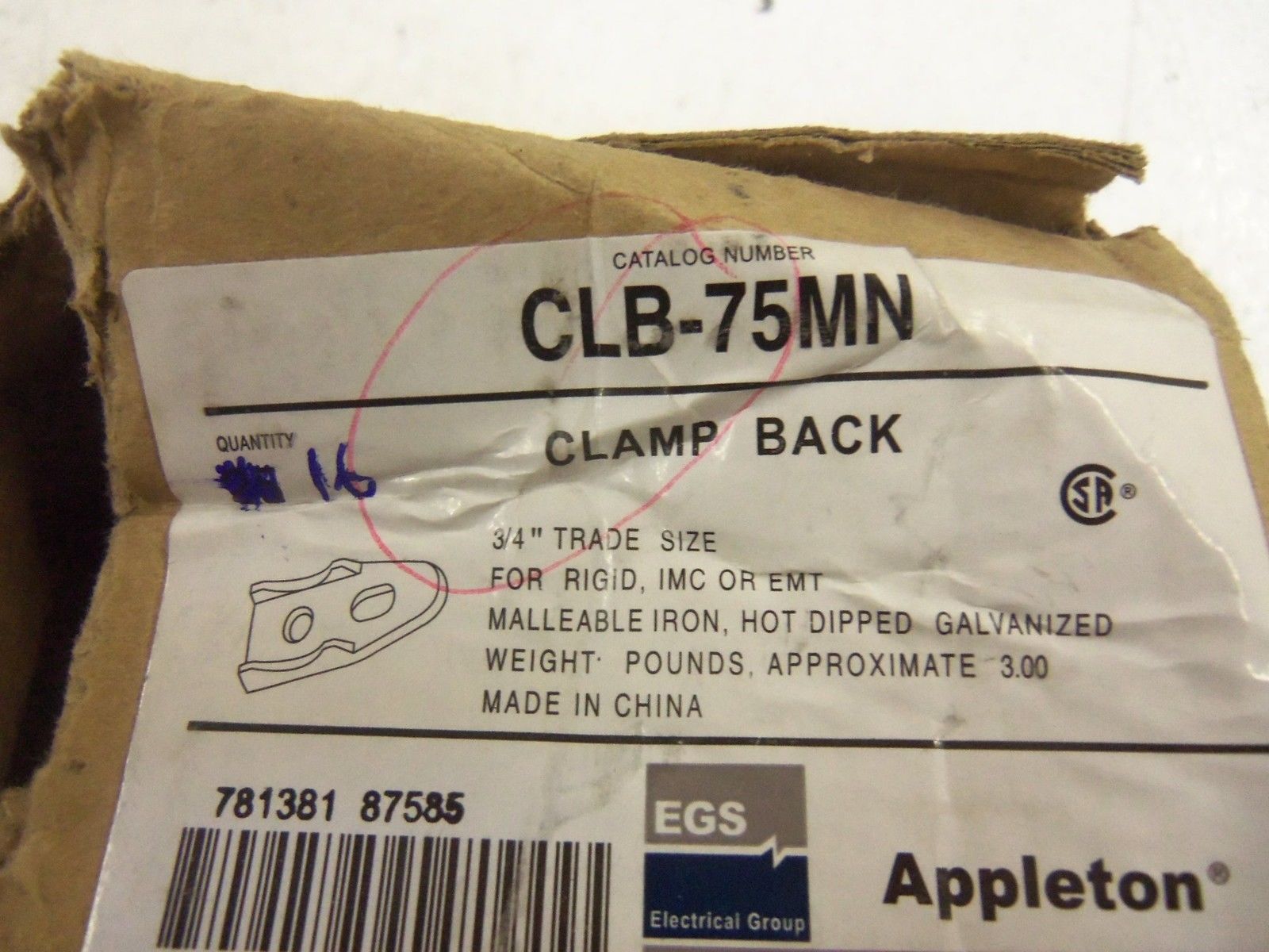 LOT OF 16 APPLETON CLB-75MN CONDUIT *NEW IN BOX*