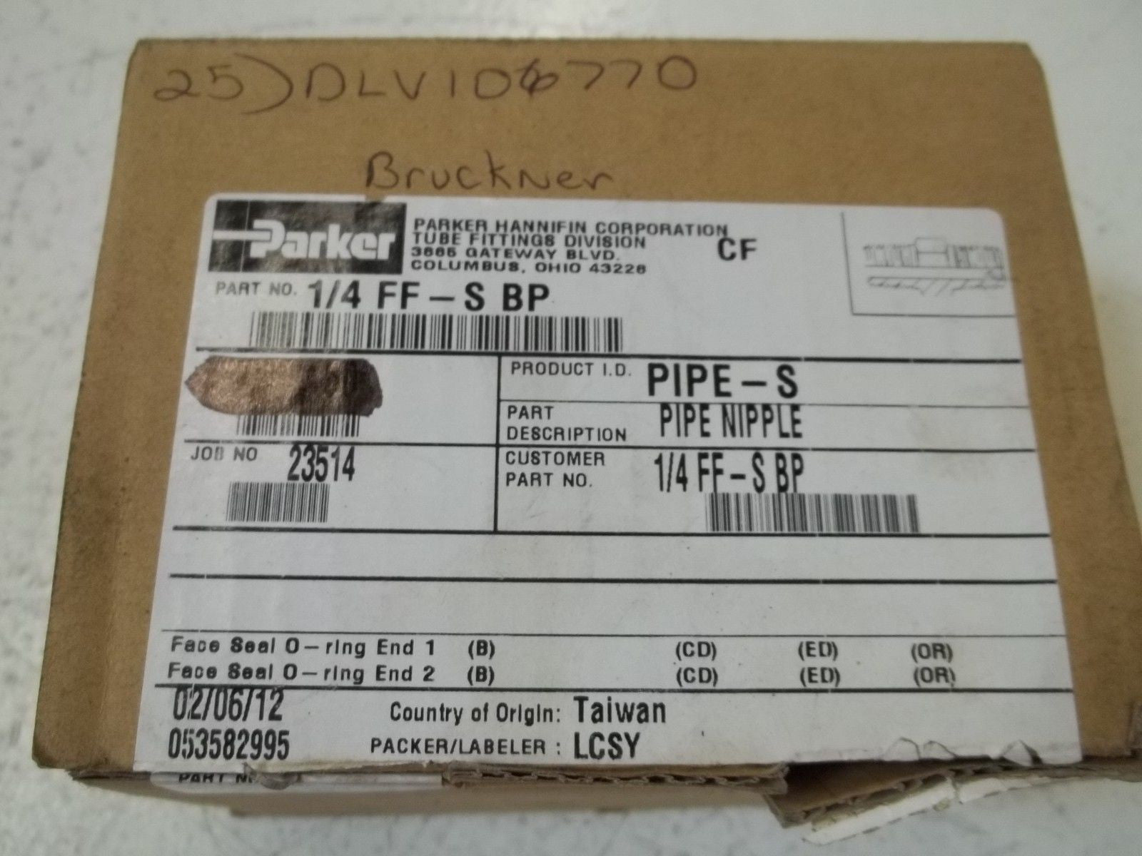 LOT OF 17 PARKER 1/4 FF-SBP *NEW IN BOX*