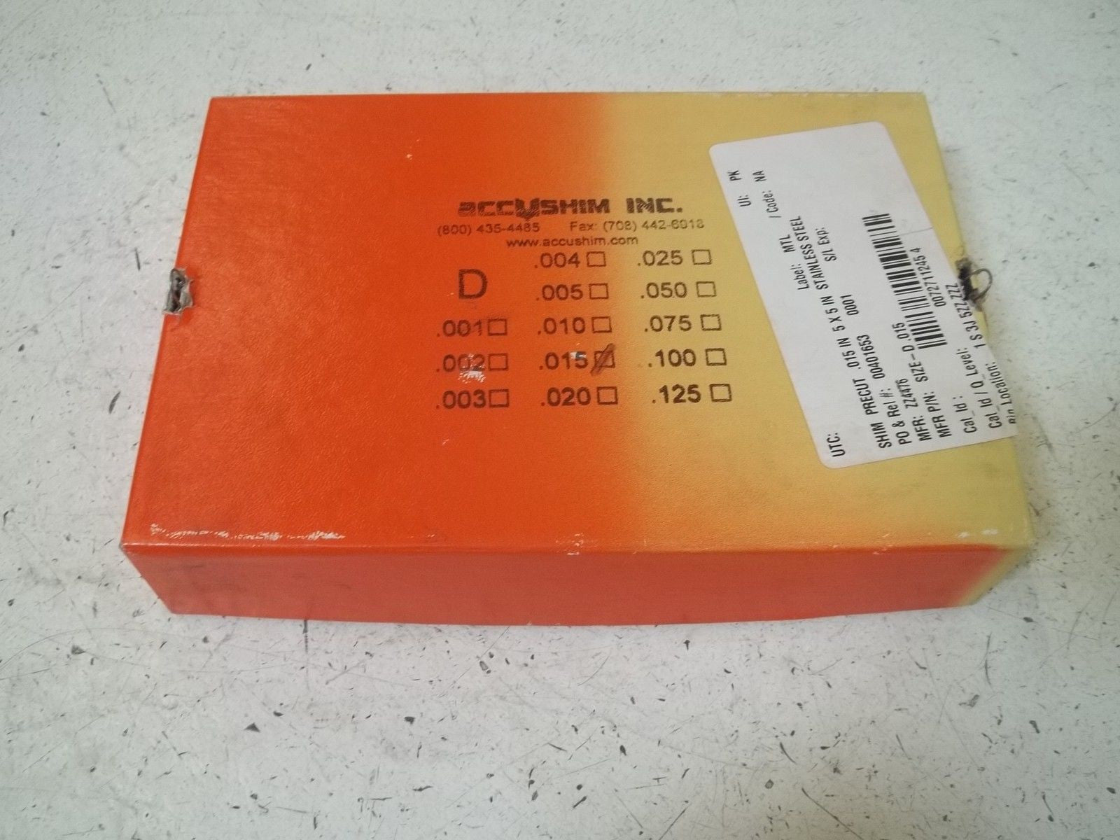 LOT OF 20 ACCUSHIM INC. D.015 *NEW IN BOX*
