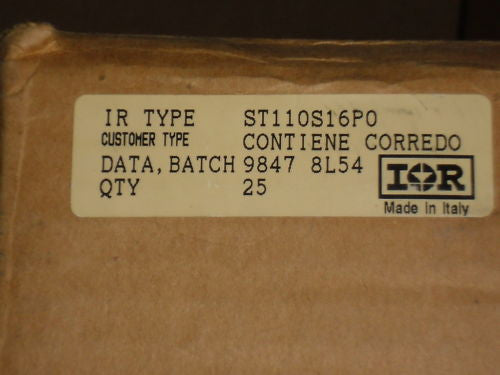 IR IOR THYRISTOR DIODE ST110S16P0 *NEW NO BOX*
