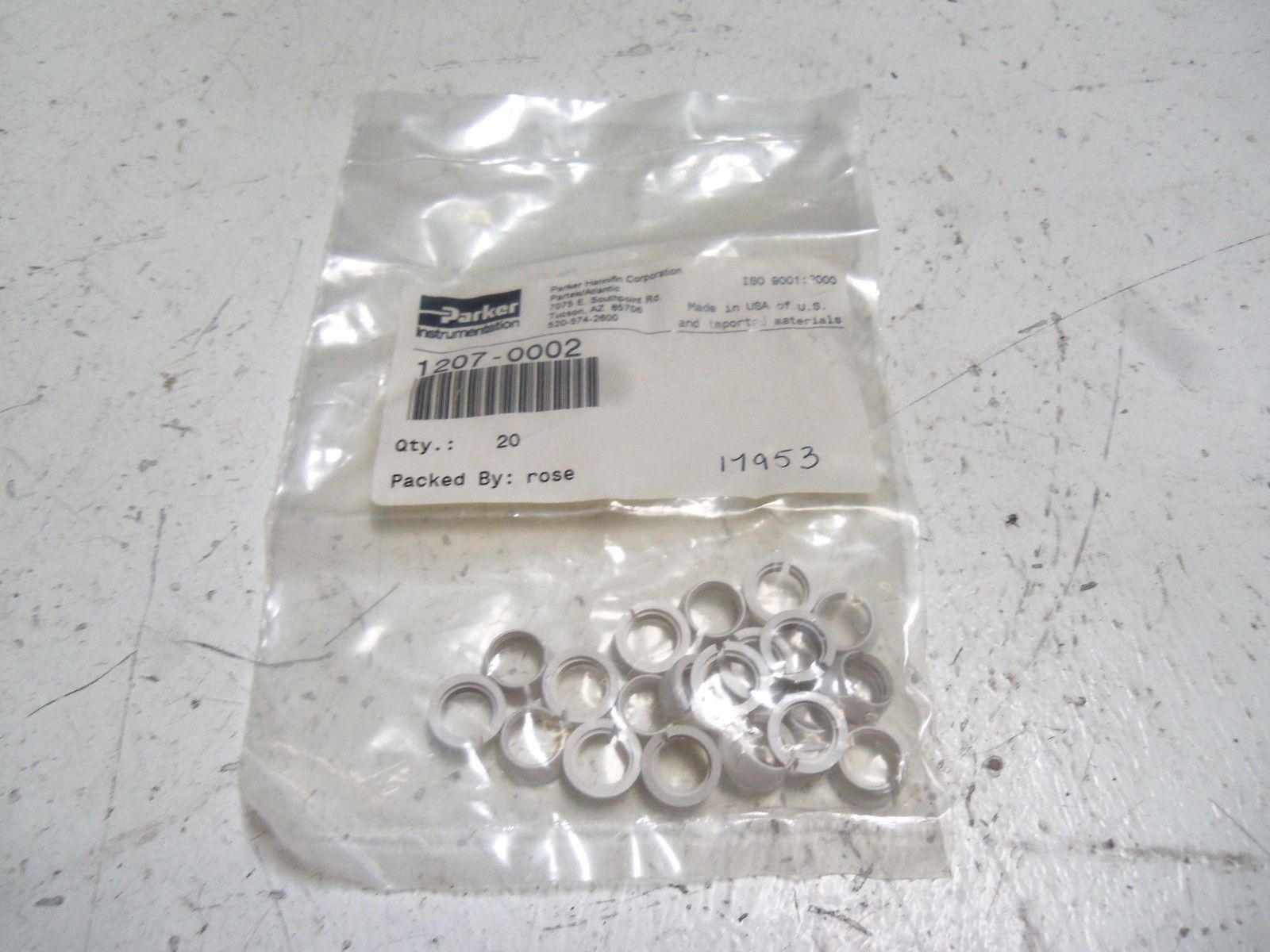 LOT OF 20 PARKER 1207-0002 *NEW IN FACTORY BAG*