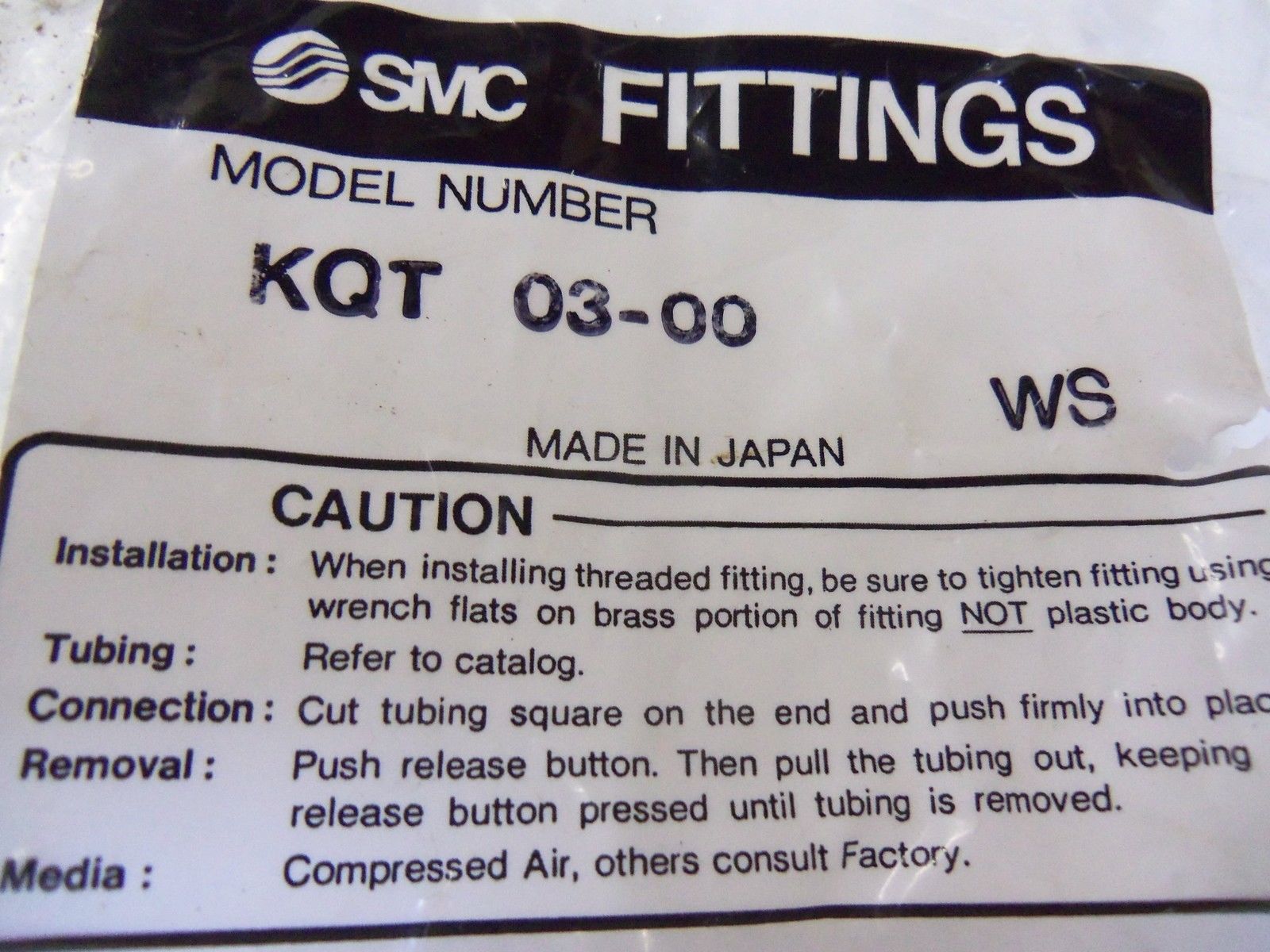 LOT OF 20 SMC KQT03-00 *NEW IN BAG*