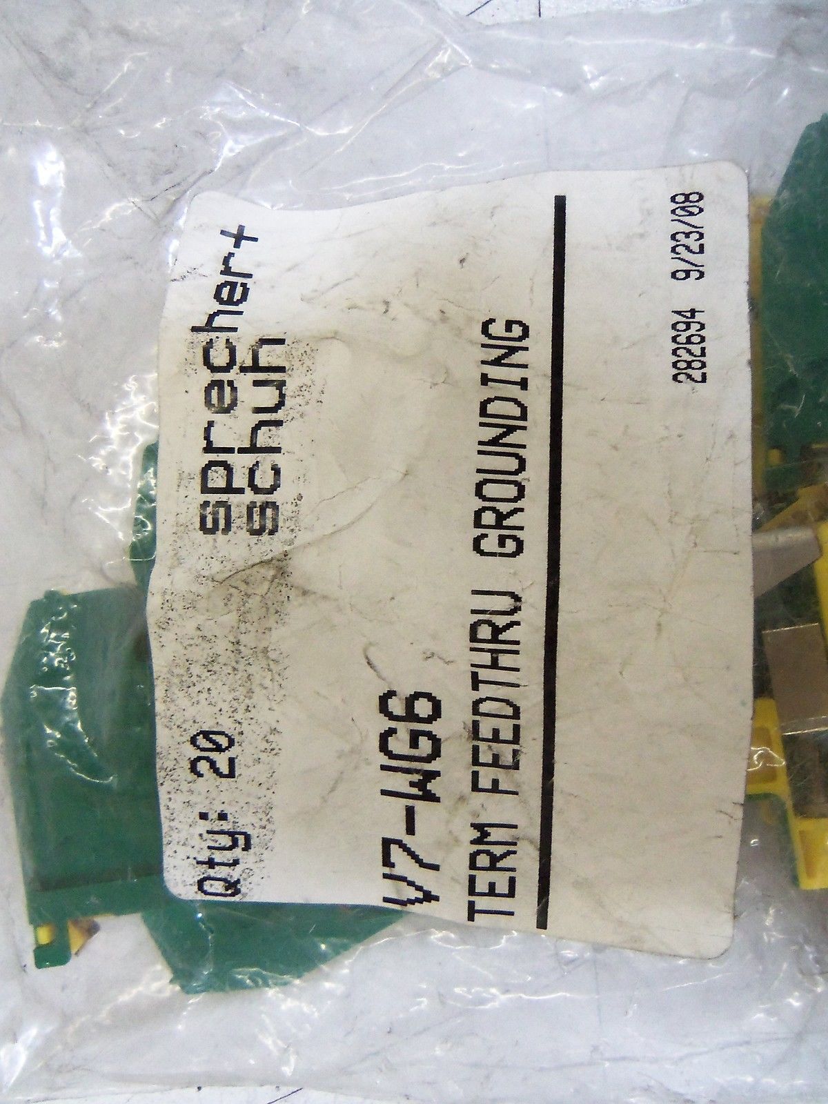 SPRECHER+SCHUH V7-WG6 TERMINAL BLOCK (PKG OF 20) * NEW IN FACTORY BAG *