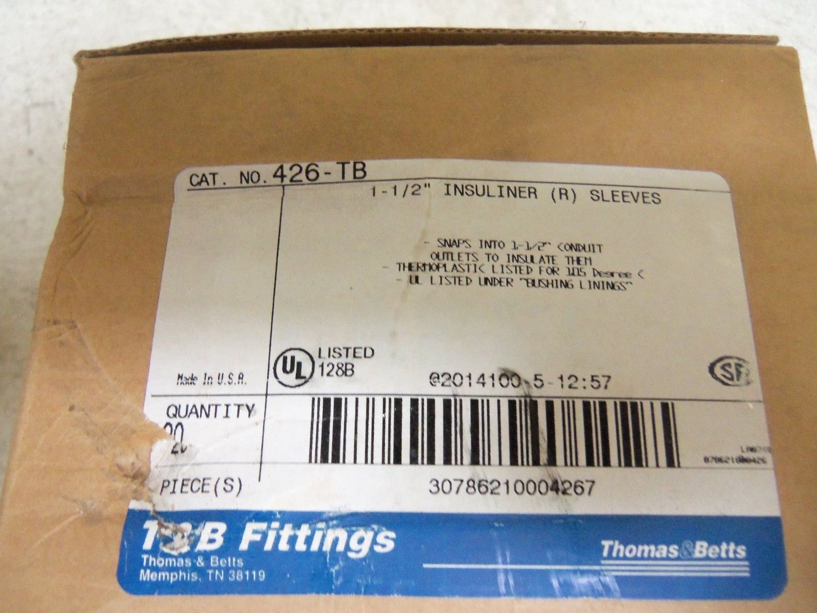 LOT OF 20 THOMAS & BETTS 426-TB CONDUIT *NEW IN BOX*