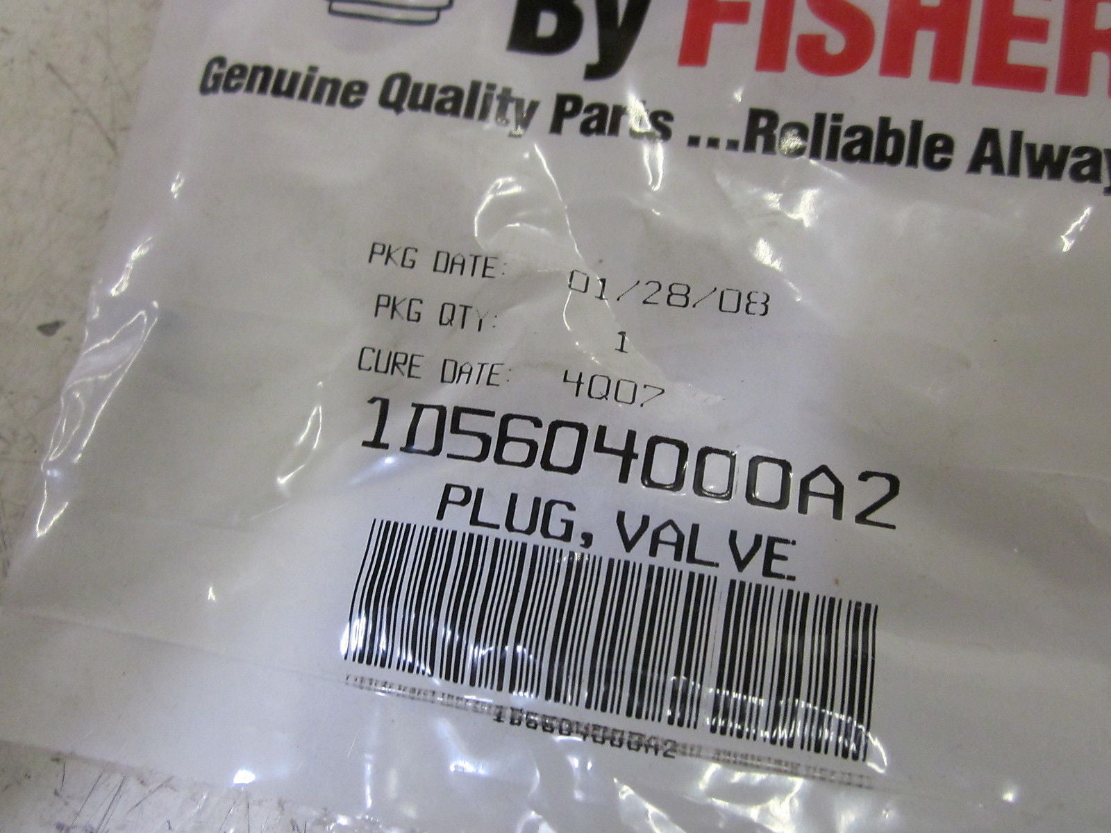 LOT OF 22 FISHER 1D5604000A2 PLUG *NEW IN FACTORY BAG*