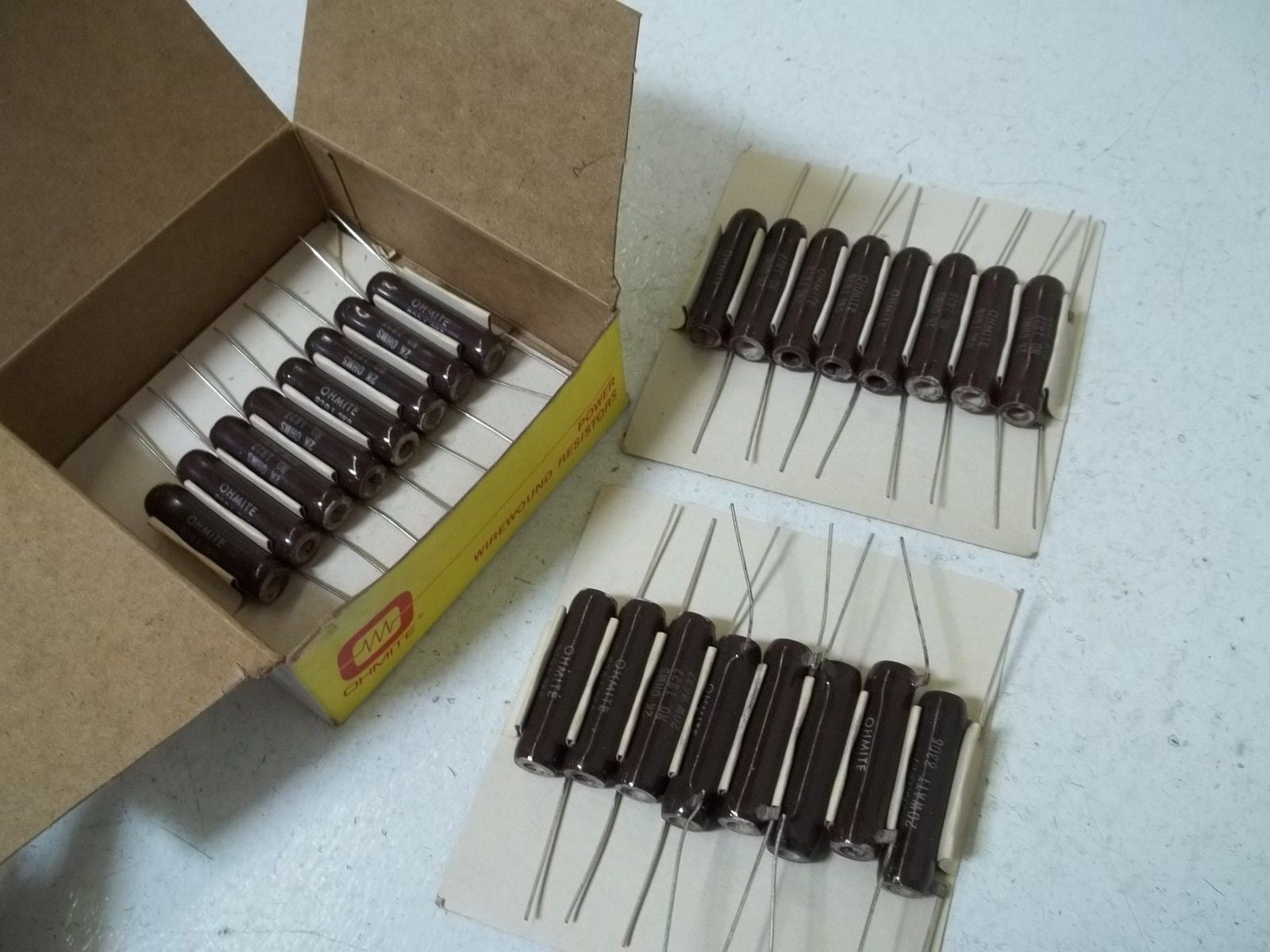 LOT OF 24 OHMITE B20J2K0 WIREWOUND RESISTOR 20WATT, 2K OHMS *NEW IN BOX*