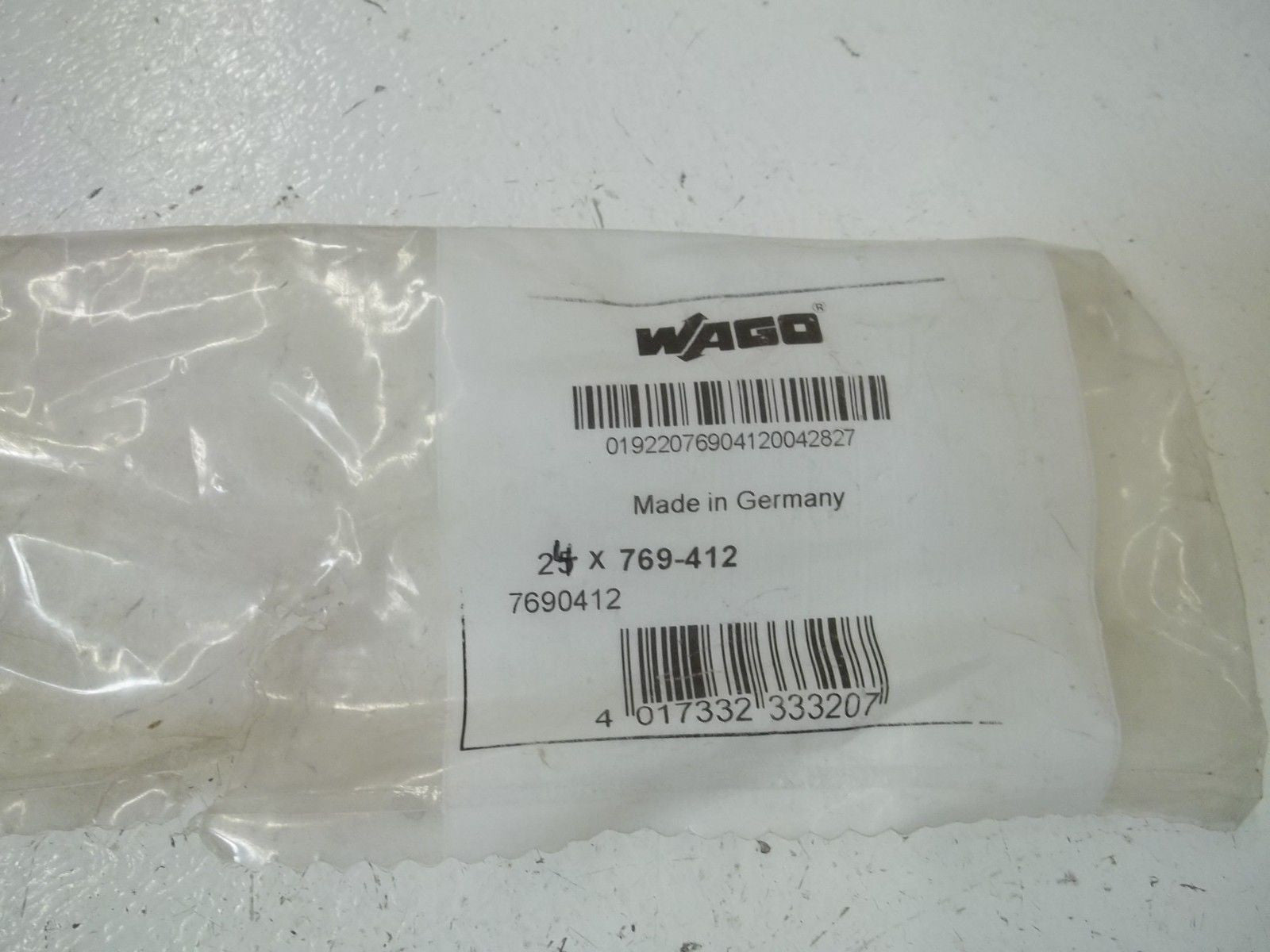 LOT OF 24 WAGO 769-412 STRAIN RELIEF GRAY *NEW IN A BAG*