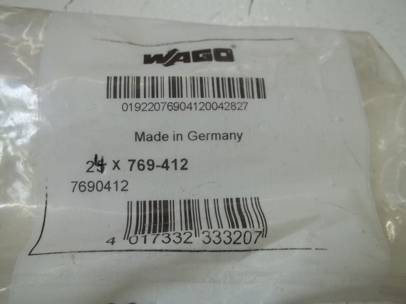 LOT OF 24 WAGO 769-412 STRAIN RELIEF GRAY *NEW IN A BAG*