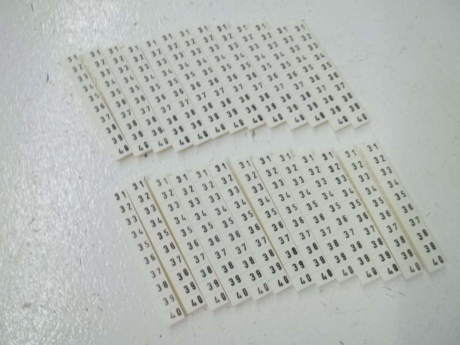 LOT OF 26 CUTLER-HAMMER C383MS6/31 MARK.TAG STRIPS 31-40*ORIGINAL PACKAGE*