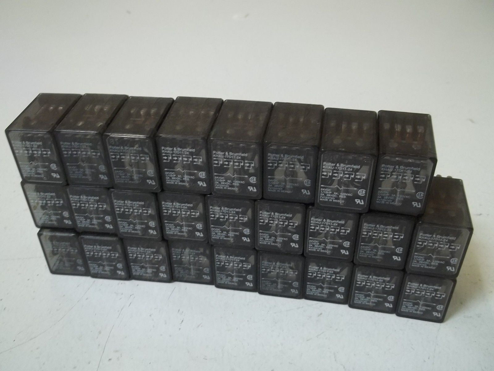 LOT OF 26 POTTER & BRUMFIELD KHAU-17D11-24 RELAY *USED*