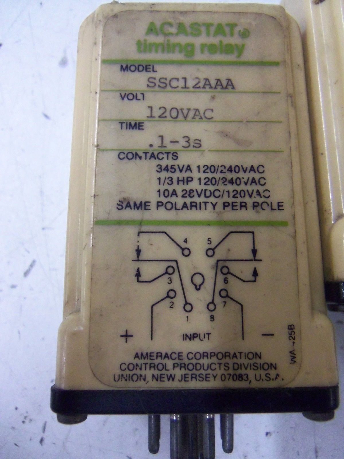 LOT OF 2 AGASTAT SSC12AAA *USED*