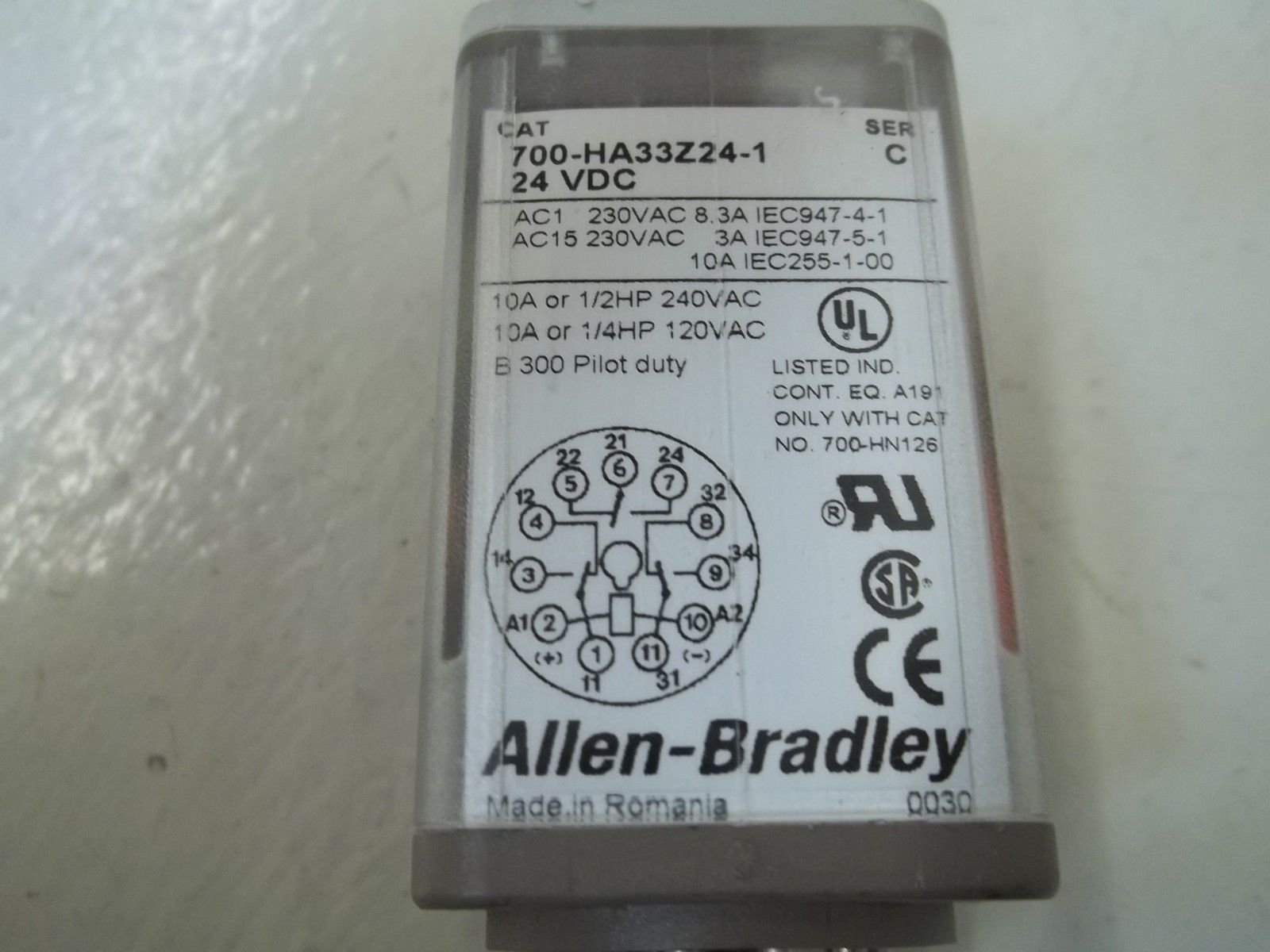 LOT OF 2 ALLEN BRADLEY 700-HA33Z24-1 SER.C *USED*