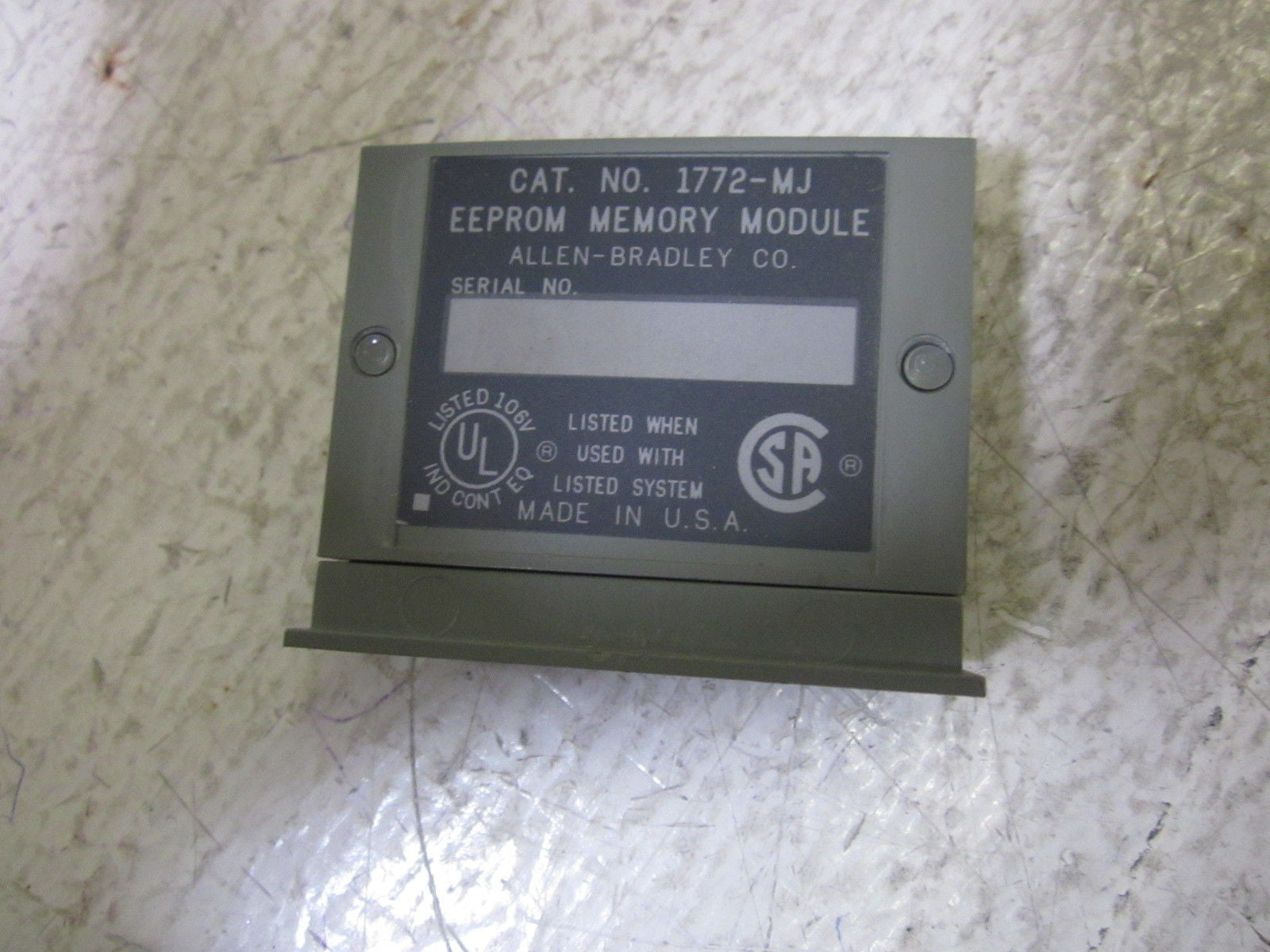 LOT OF 2 ALLEN BRADLEY 1772-MJ EEPROM MEMORY MODULE *USED*