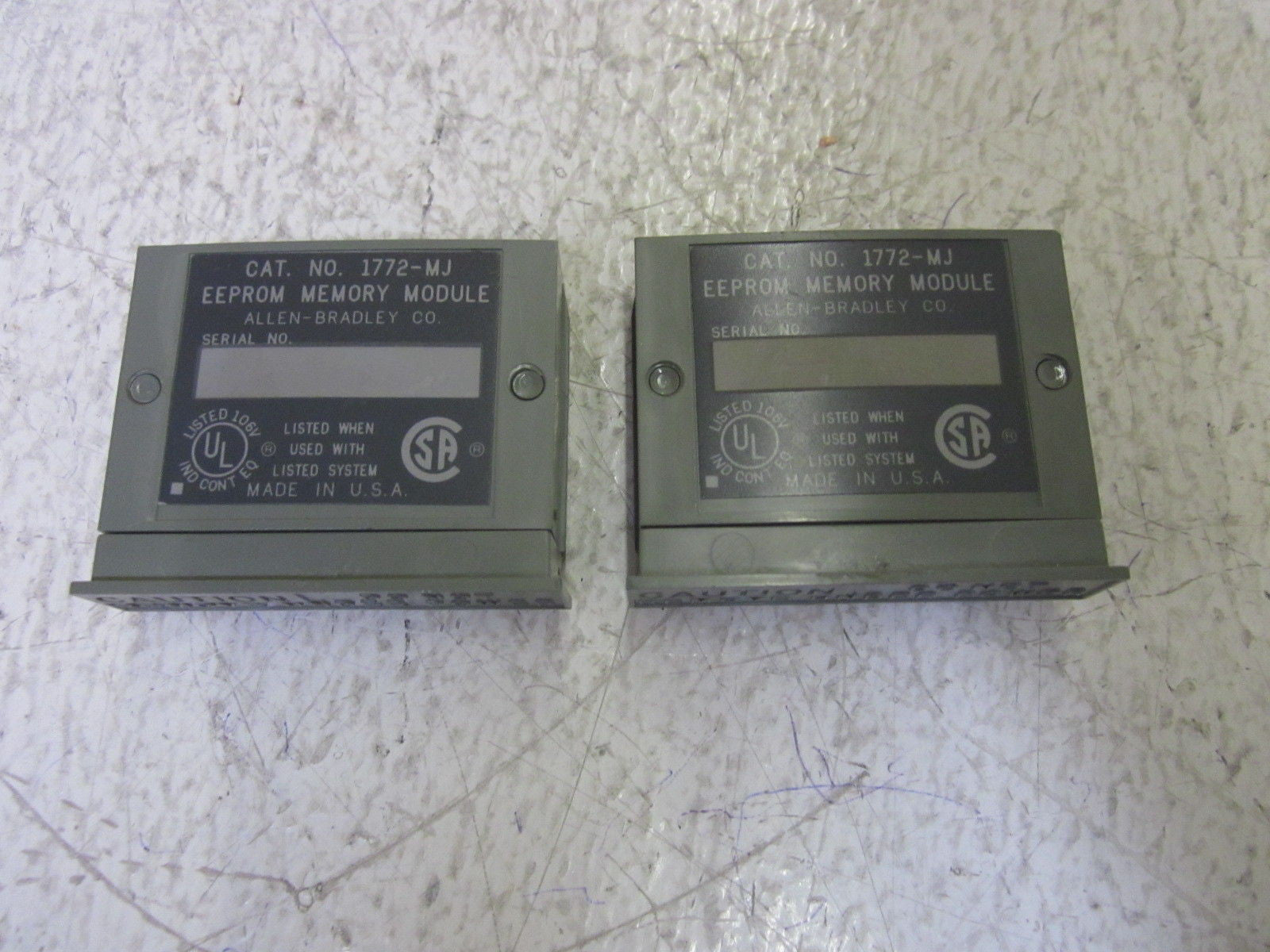 LOT OF 2 ALLEN BRADLEY 1772-MJ EEPROM MEMORY MODULE *USED*