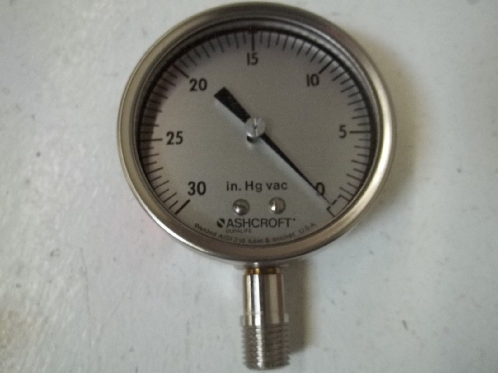 ASHCROFT 251009SW02L-30/0IMV PRESSURE GAUGE 30-0 IMV *NEW IN BOX*