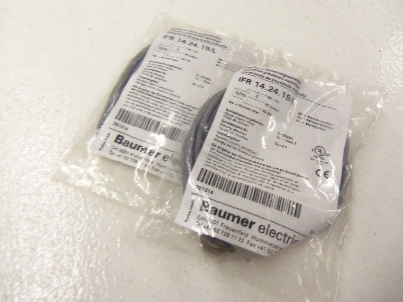 LOT OF 2 BAUMER IFR 14.24.15/L *NEW IN BAG*