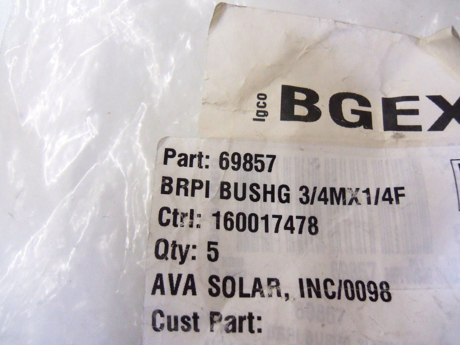 LOT OF 2 BGEX 69857 *NEW IN BAG*