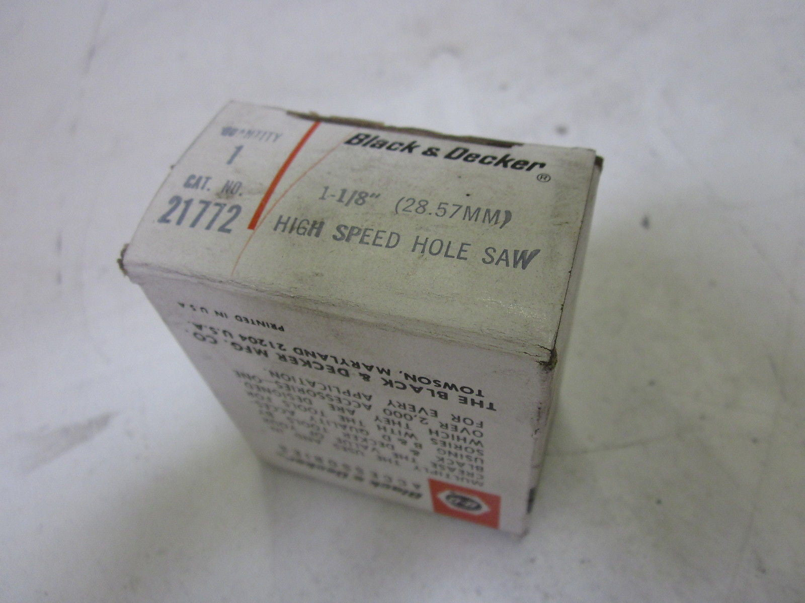 LOT OF 2 BLACK&DECKER 21772 1 1/8" (28.57MM) *NEW IN BOX*