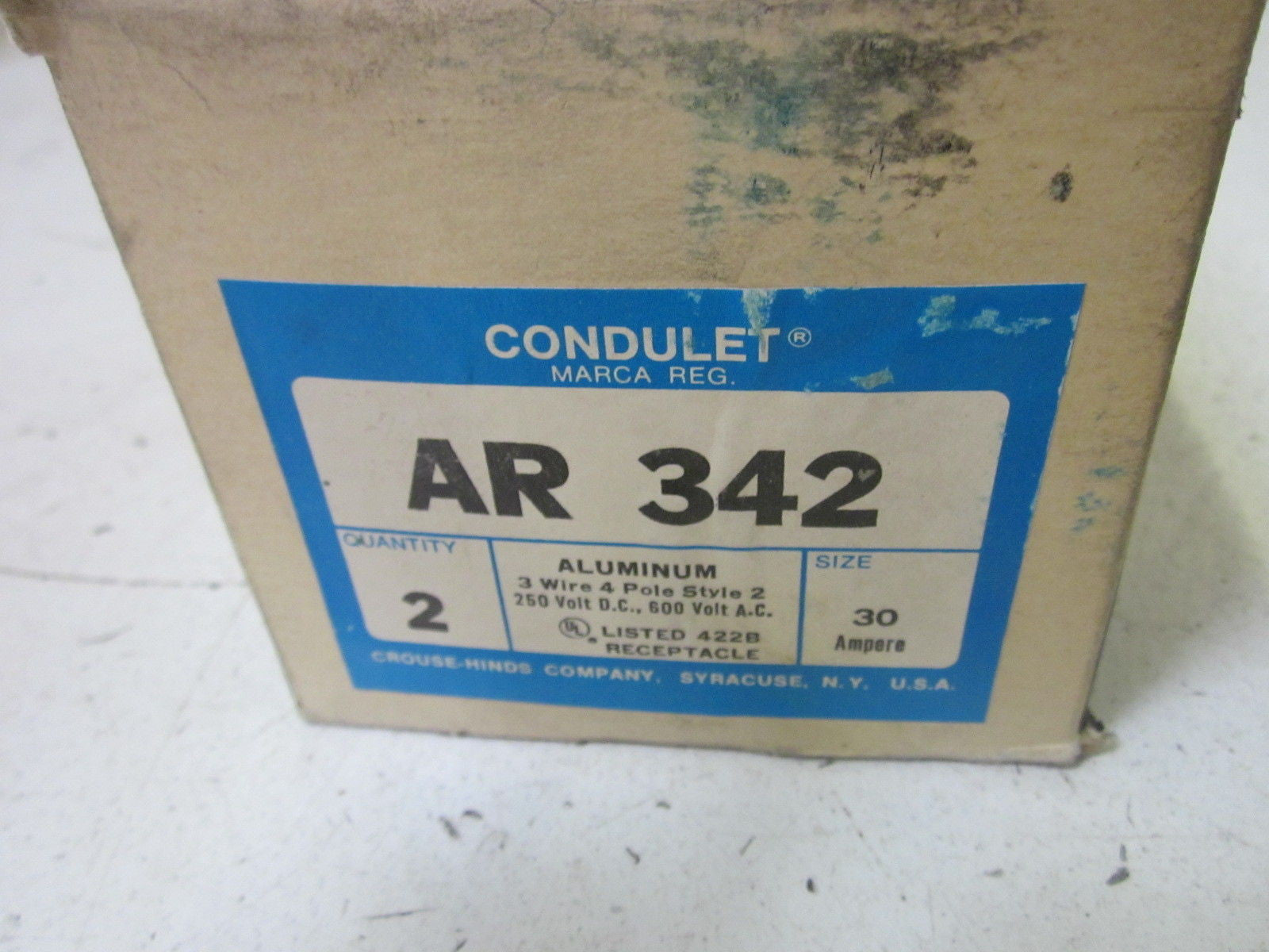 LOT OF 2 CROUSE-HINDS AR342 *NEW IN BOX*