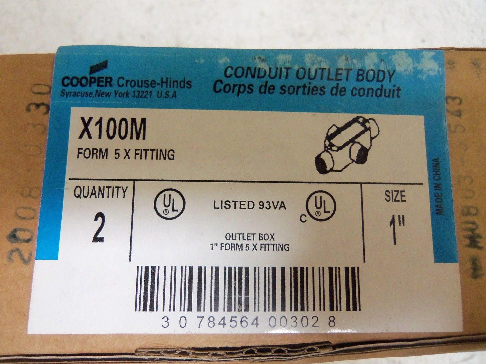 LOT OF 2 CROUSE-HINDS FS252 CONDUIT *NEW IN BOX*