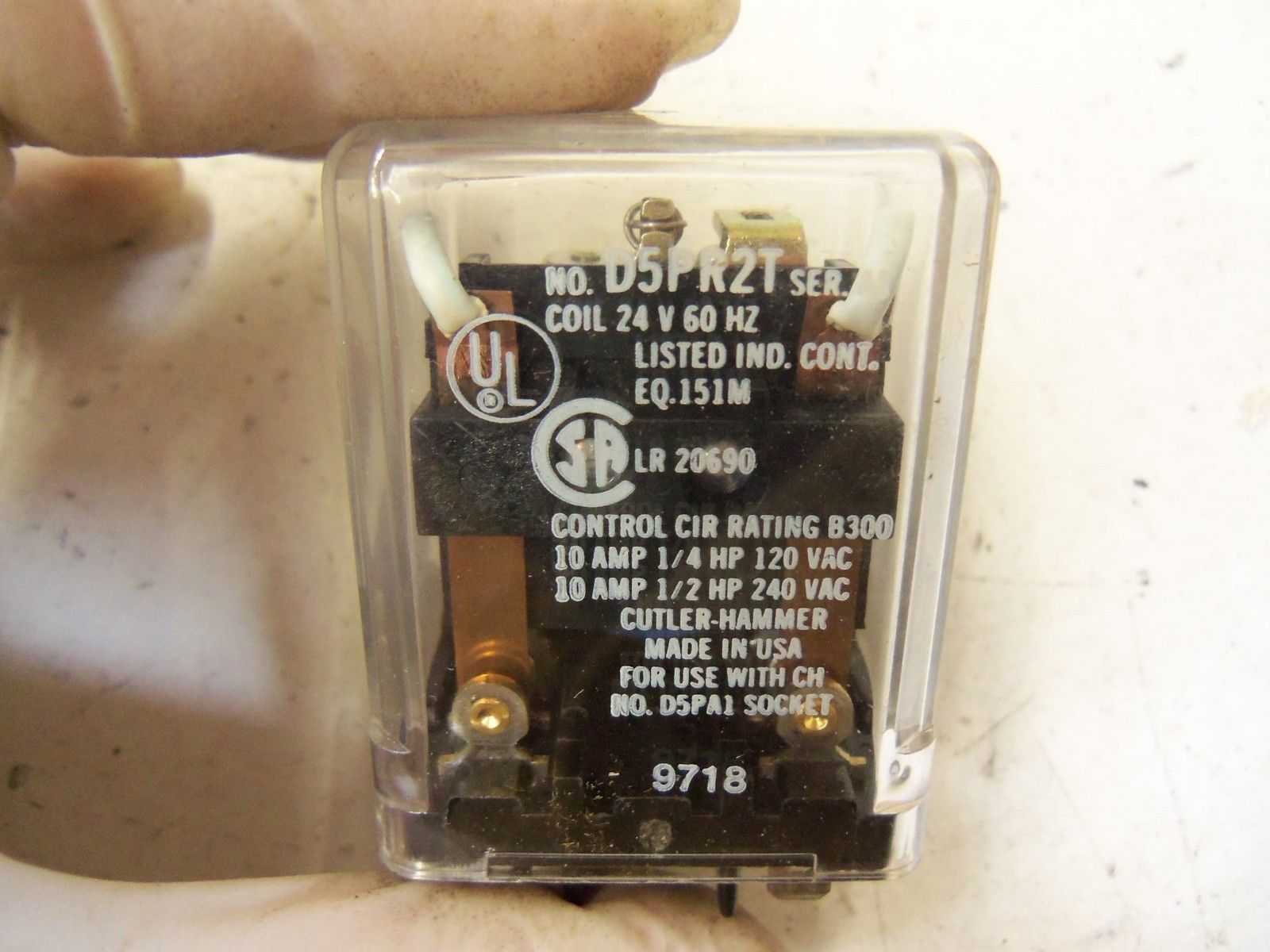 LOT OF 2 CUTLER HAMMER D5PR2T *USED*