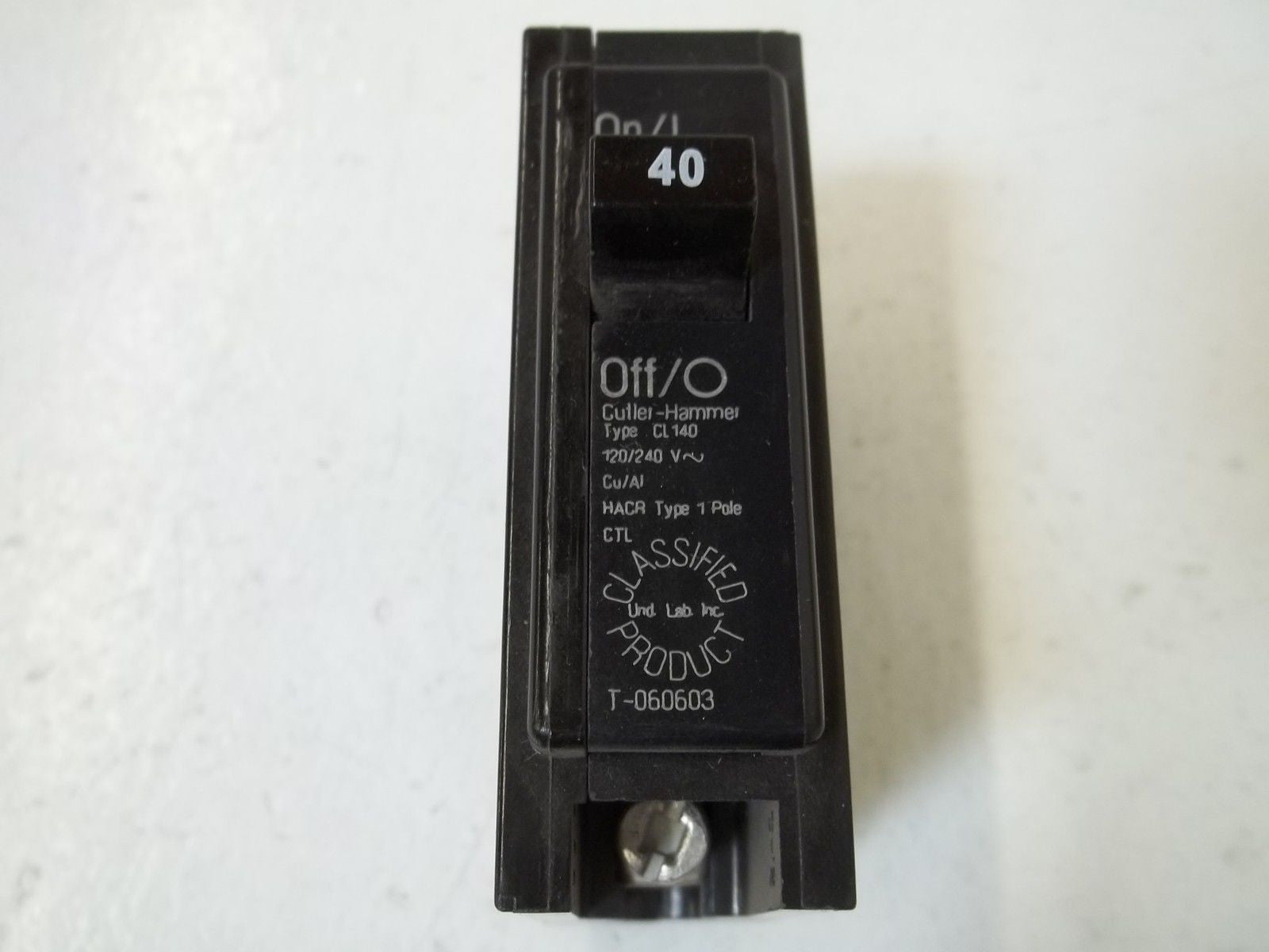 LOT OF 2 CUTLER HAMMER CL140 CIRCUIT BREAKER *USED*