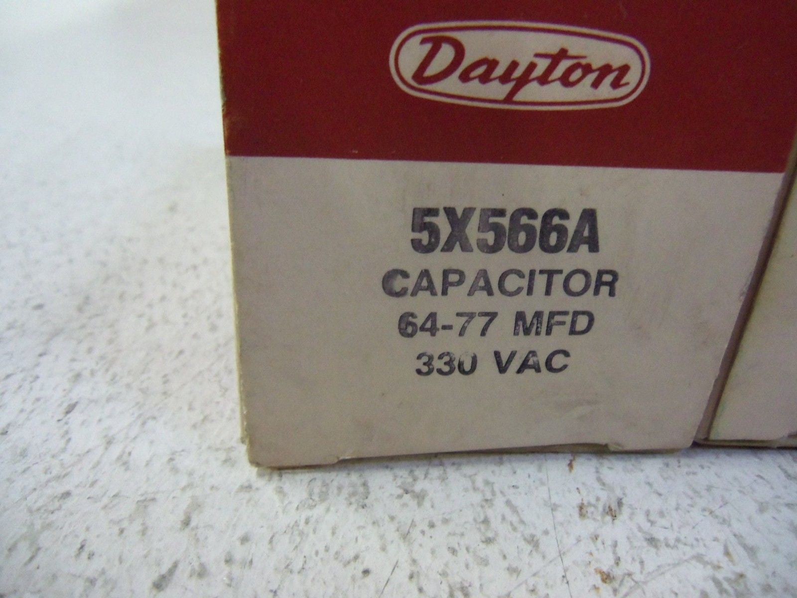 LOT OF 2 DAYTON CAPACITOR 5X566A 330VAC *NEW IN BOX*