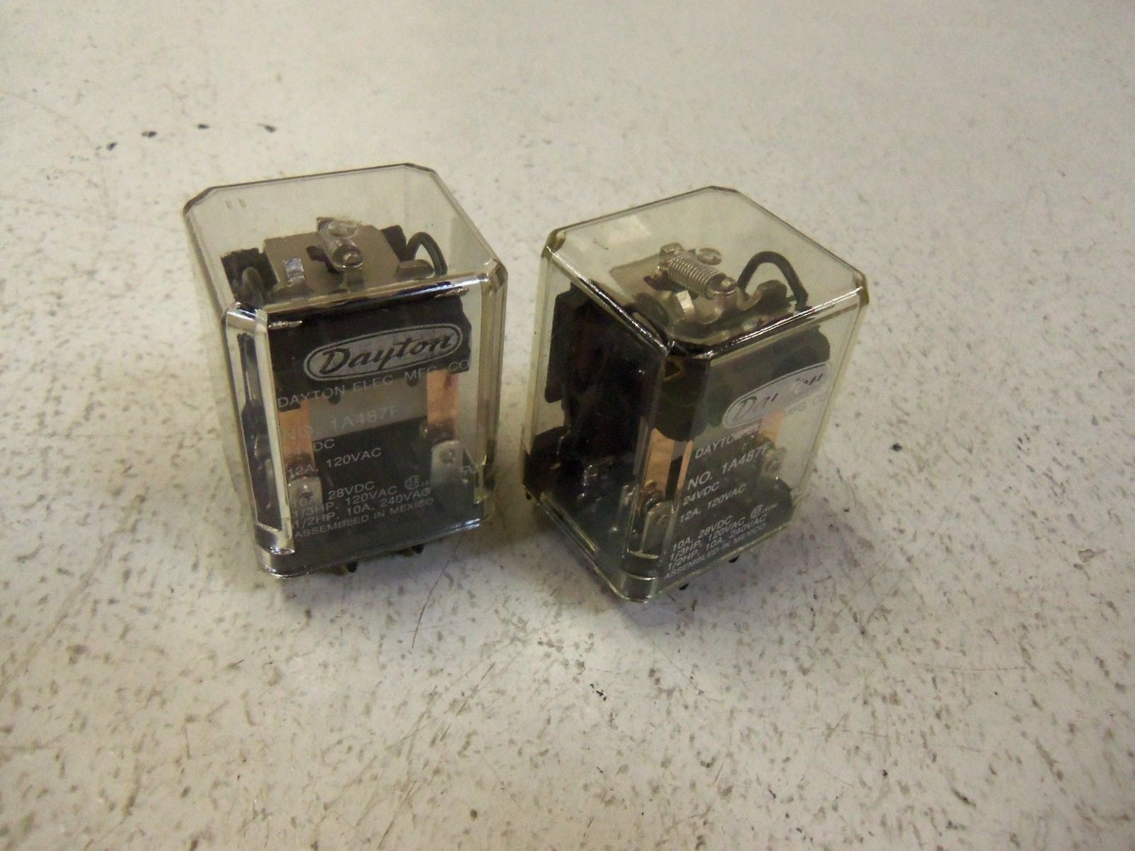 LOT OF 2 DAYTON RELAY 1A487F 24VDC *NEW NO BOX*