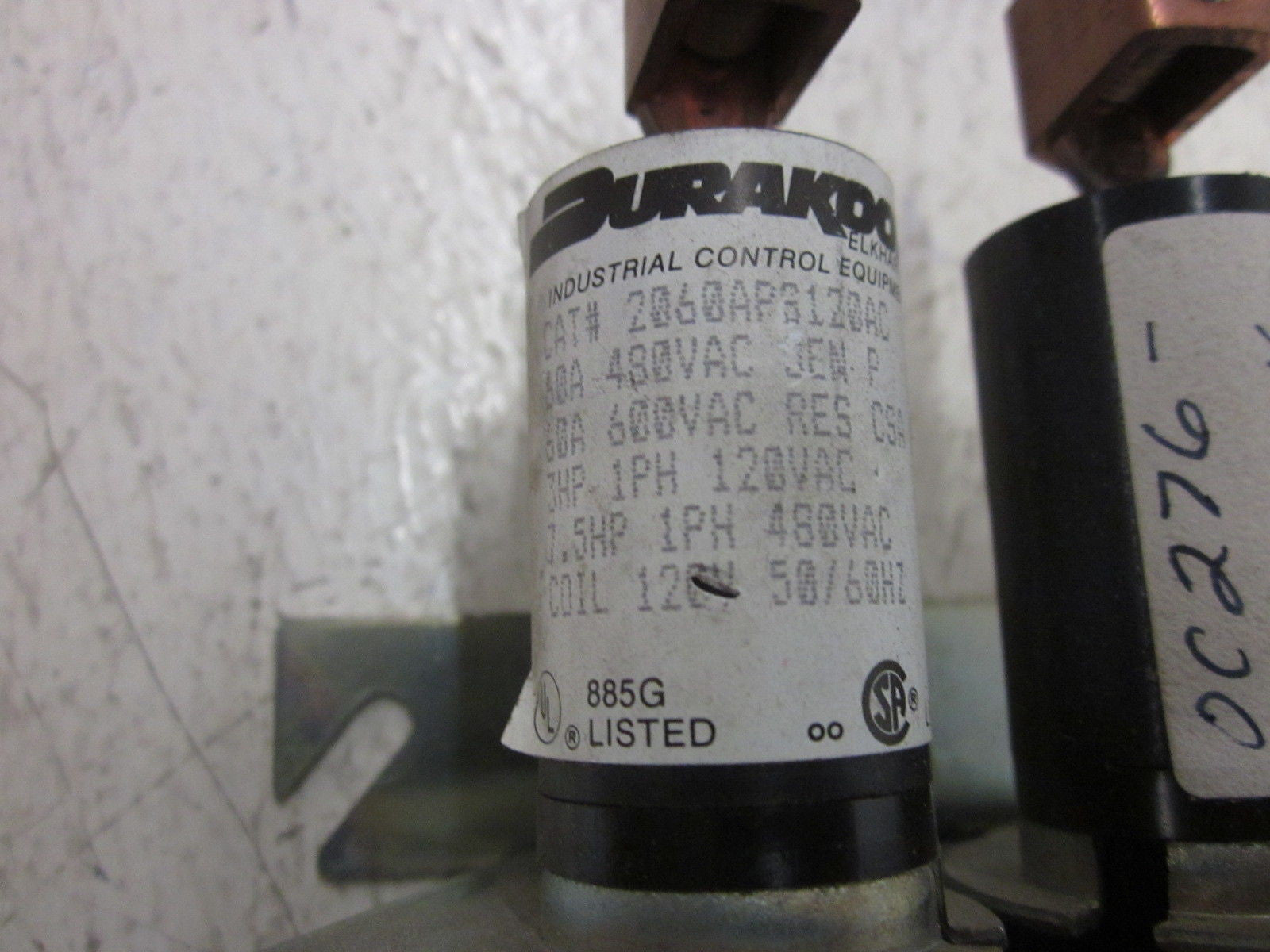 LOT OF 2 DURAKOOL 2060APS120AC 600VAC *USED*