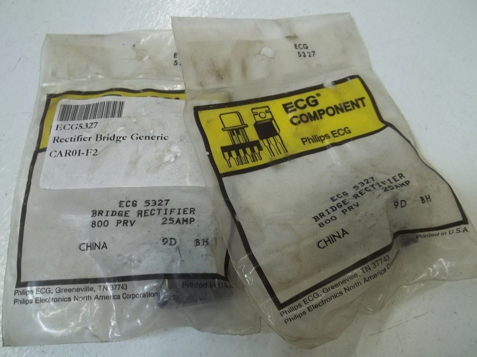 LOT OF 2 ECG ECG5327 BRIDGE RECTIFIER *NEW IN A FACTORY BAG*