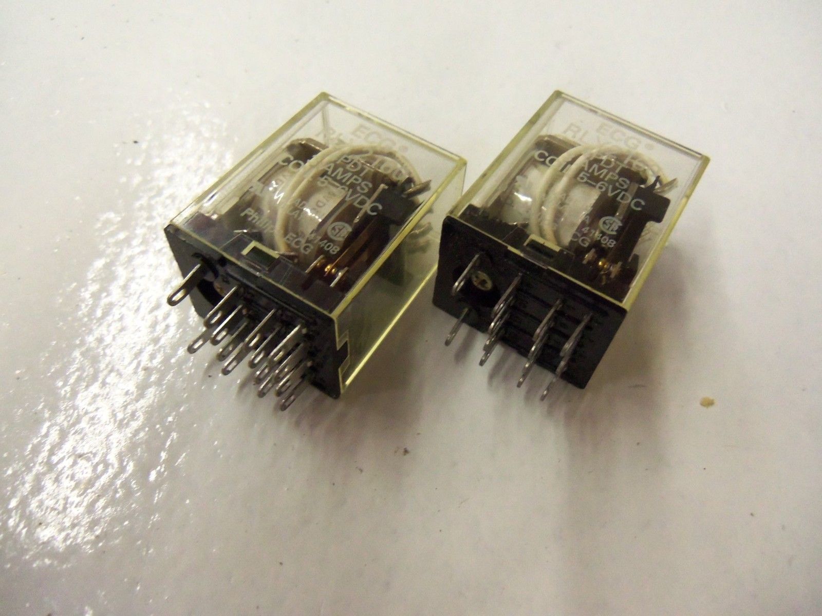 LOT OF 2 ECG RLY2160 5-6VDC *USED*