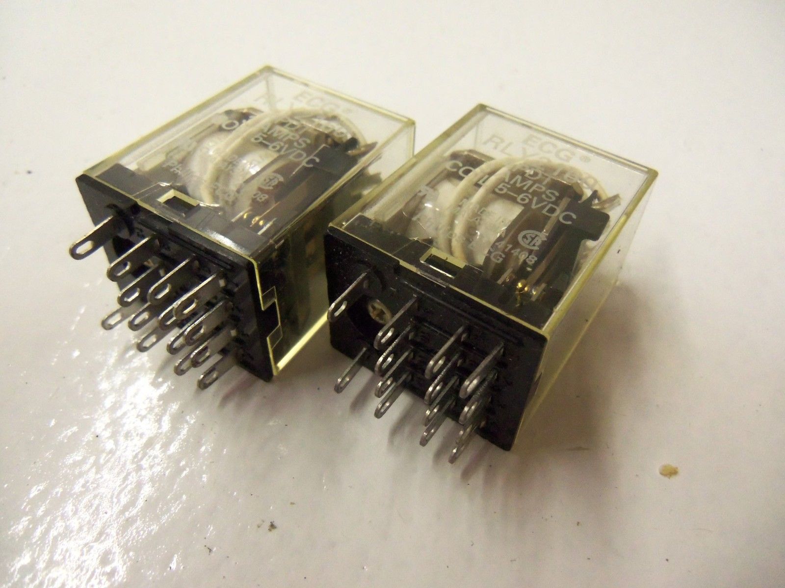 LOT OF 2 ECG RLY2160 5-6VDC *USED*