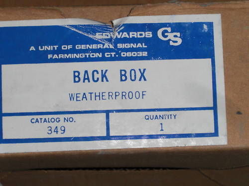 LOT OF 2 EDWARDS BACK BOX 349 *NEW IN BOX*