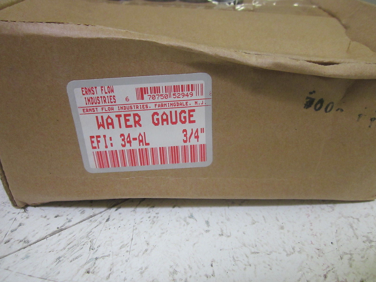 LOT OF 2 ERNST FLOW IND. 34-AL WATER GAUGE 3/4" *NEW IN BOX*