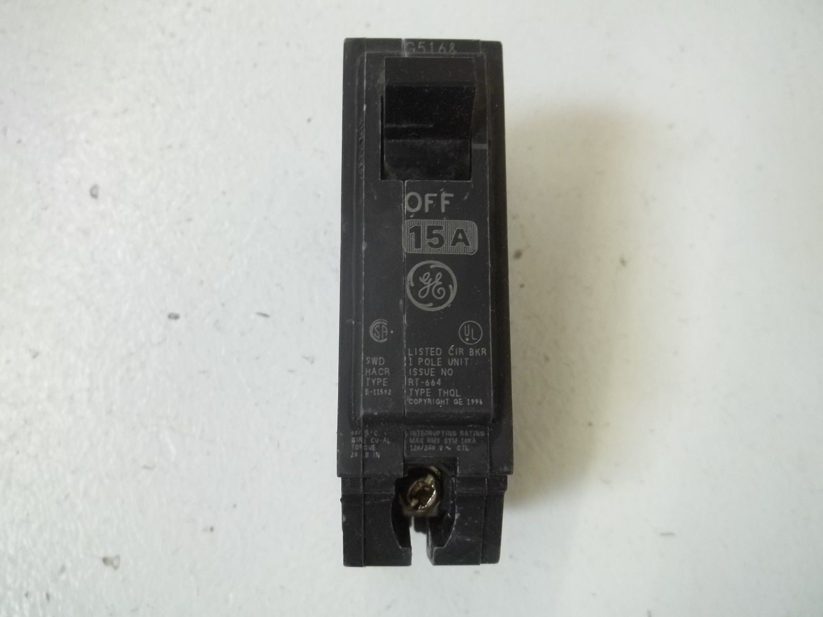 GENERAL ELECTRIC THQL115 CIRCUIT BREAKER *USED*